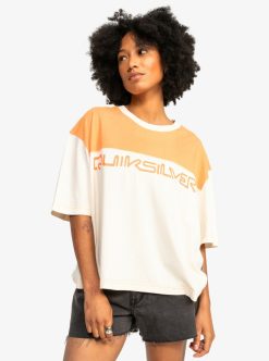 Quiksilver Uni - T-Shirt Boyfriend Court Pour Femme | Tops