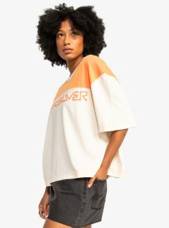 Quiksilver Uni - T-Shirt Boyfriend Court Pour Femme | Tops