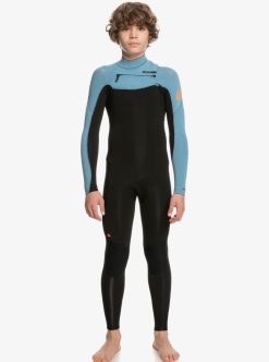 Quiksilver 4/3Mm Everyday Sessions 2022 - Combinaison De Surf Zip Poitrine Pour Garcon | Surf Shop Enfant