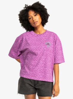 Quiksilver Uni - T-Shirt Boyfriend Court Pour Femme | Tops