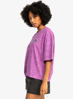 Quiksilver Uni - T-Shirt Boyfriend Court Pour Femme | Tops