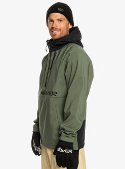 Quiksilver Live For The Ride - Sweat A Capuche Softshell Technique Pour Homme | Couches Thermiques Snow